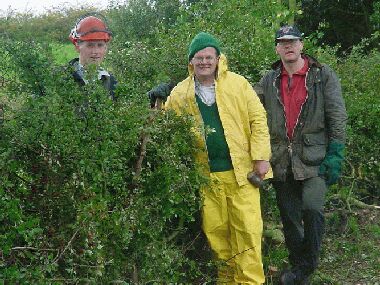 Myself and hardy perennial volunteers Rob Niblet and Euan Bull